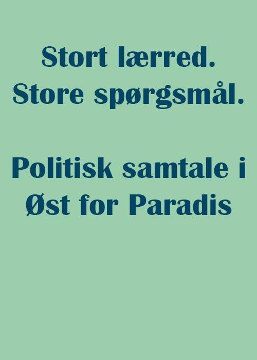 Stort lærred. Store spørgsmål. Politisk samtale i Øst for Paradis